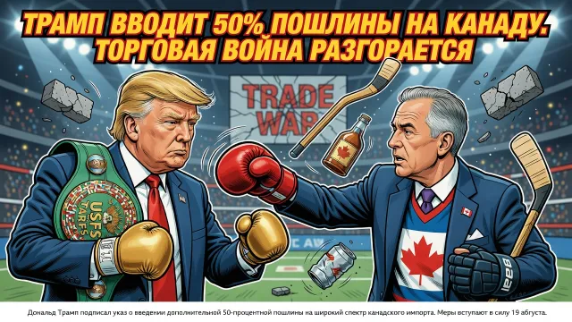 Трамп вводит 50% пошлины на Канаду. Торговая война разгорается